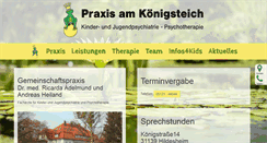 Desktop Screenshot of praxis-am-koenigsteich.de